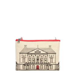 Clutch Moschino Love beige-red